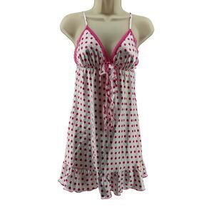 Victoria's Secret Women's White and Pink Dress Small